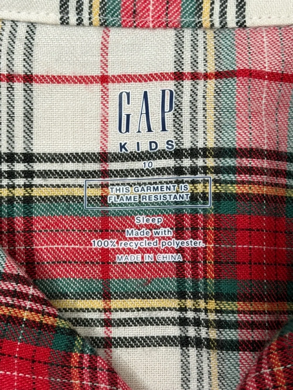 GAP Holiday Plaid Flannel Pajamas